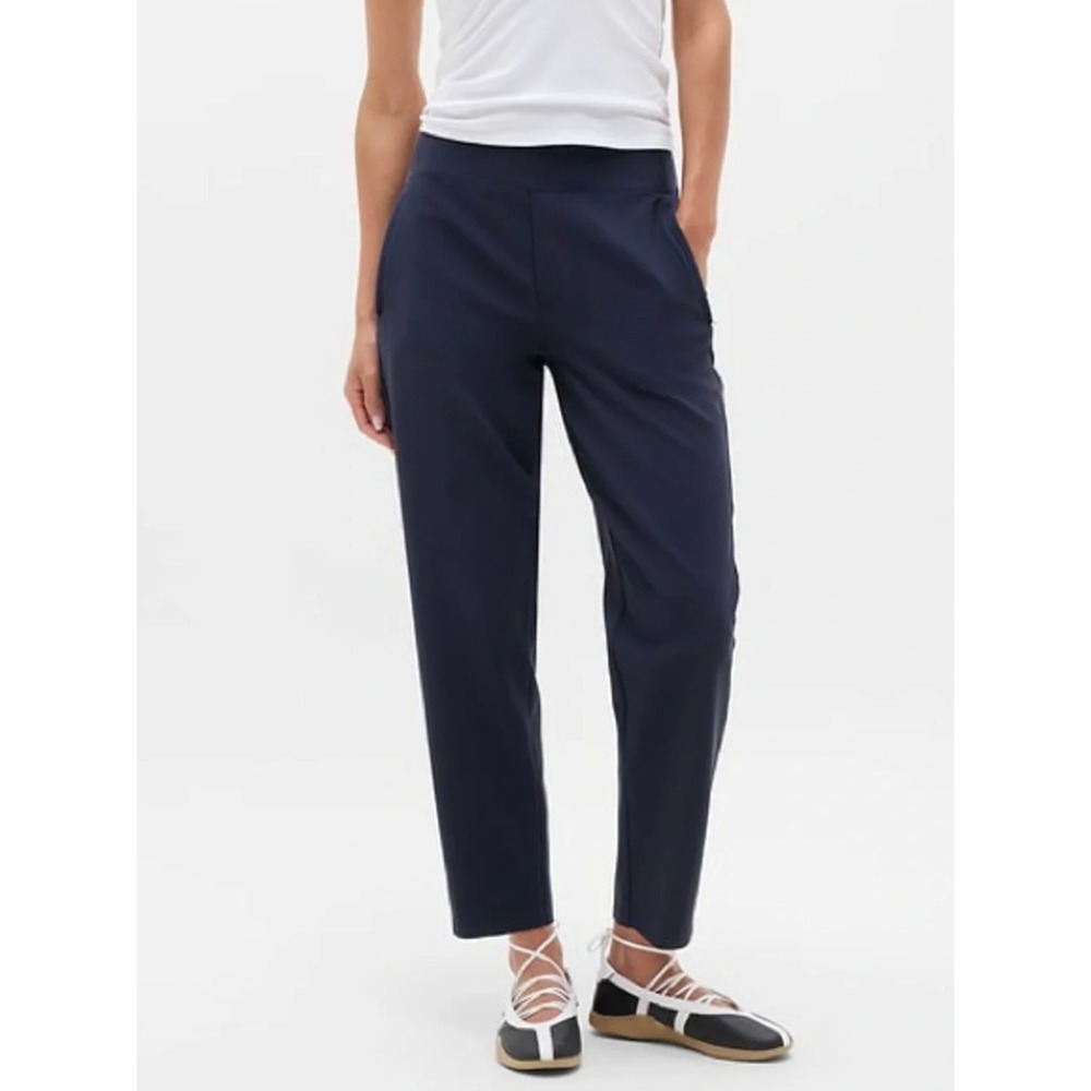 Athleta Womens Endless High Rise Pant Size 16T Navy Athleisure Office Comfort